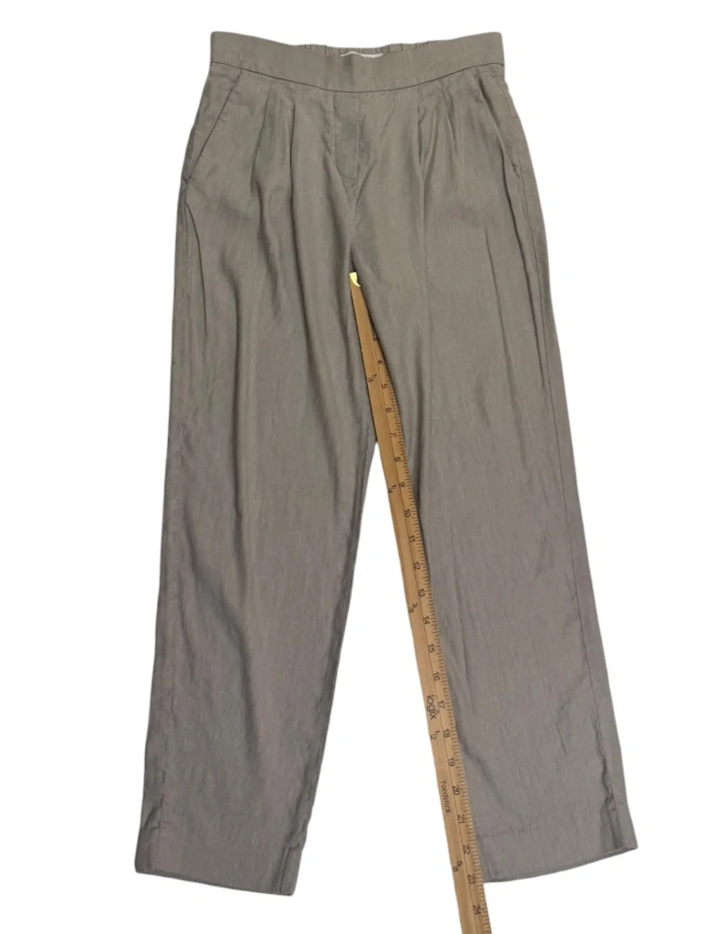 Babaton Cohen Pleated Pants Size 0 Taupe Greige Pull-On Aritzia Work